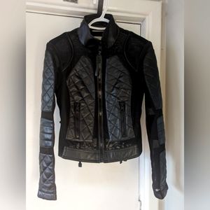 Blanc Noir Leather Moto jacket